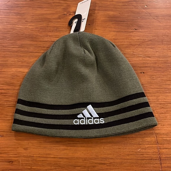 Adidas M Eclipse Reversible Beanie green Winter Hat Mens Womens Unisex One Size - Picture 1 of 5